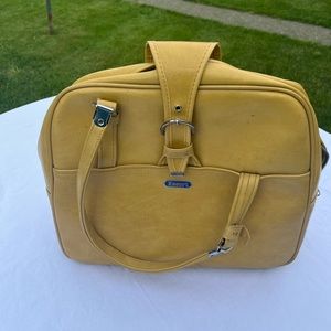 Vintage, American Tourister, Escort carry-on, tote, overnight bag luggage yellow